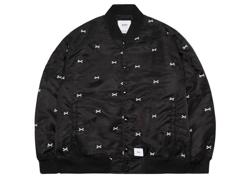 Wtaps TEAM JACKET NYLON. TWILL. TEXTILE Black