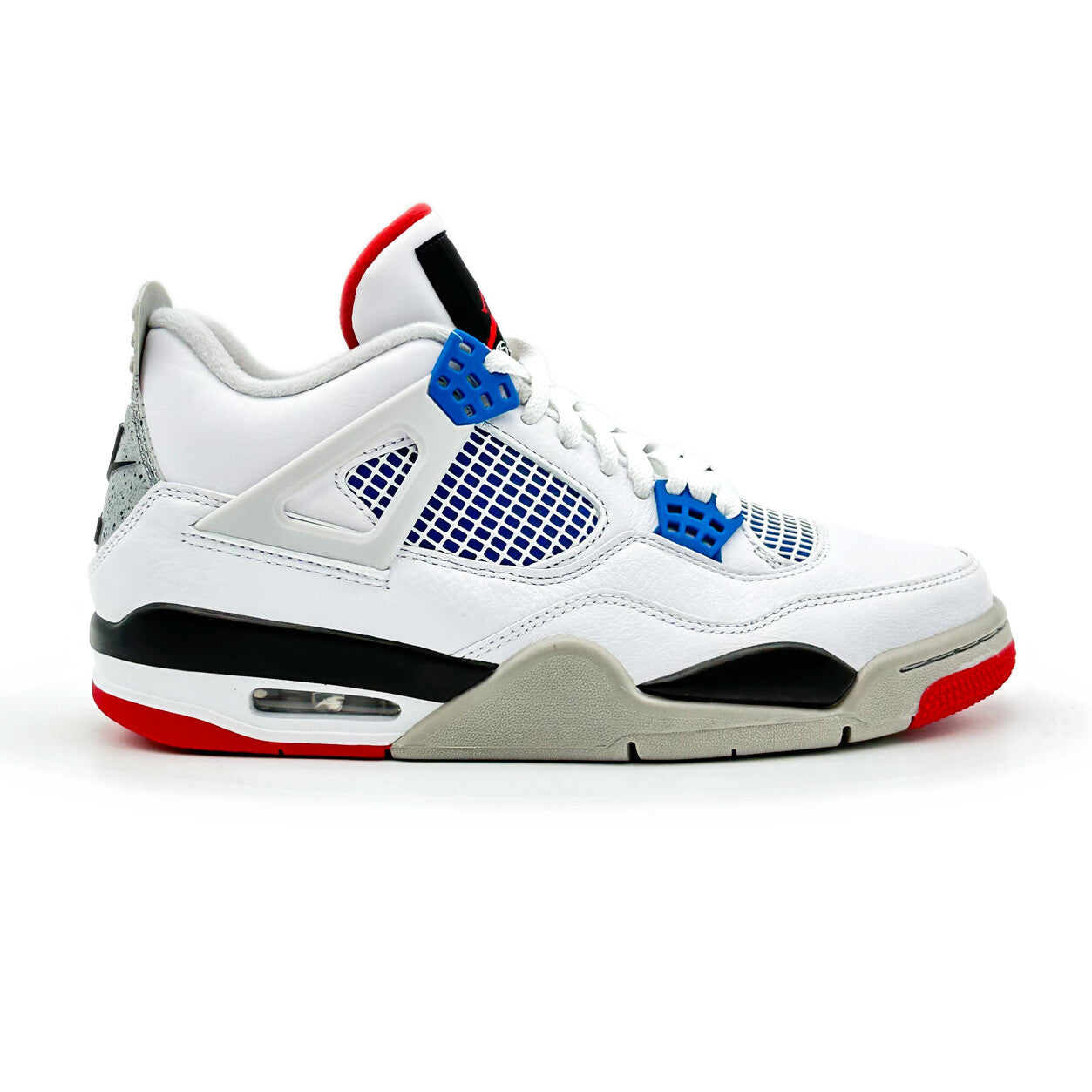CI1184-146 Nike Air Jordan 4 Retro What The 4 Fire Red Military Blue Grey (Men's
