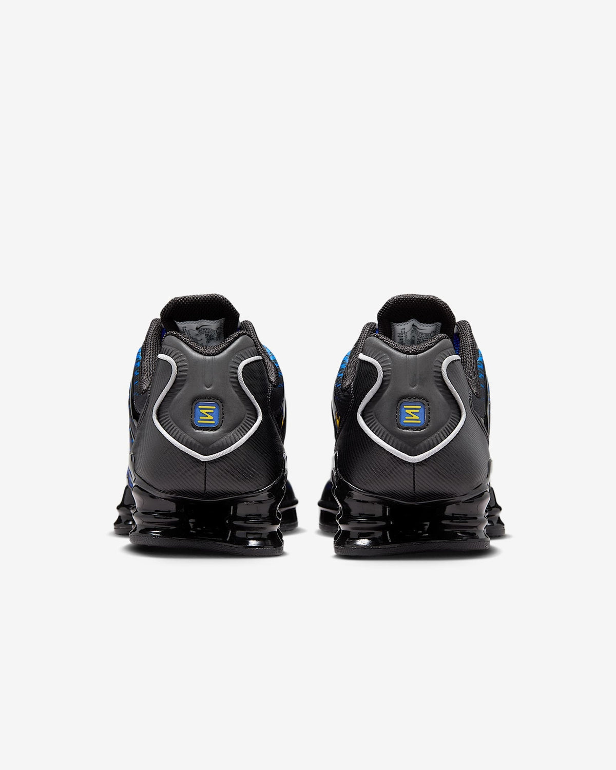 IB7670-001 Nike Shox TL Black Varsity Maize Metallic Silver Lyon Blue (Men's)