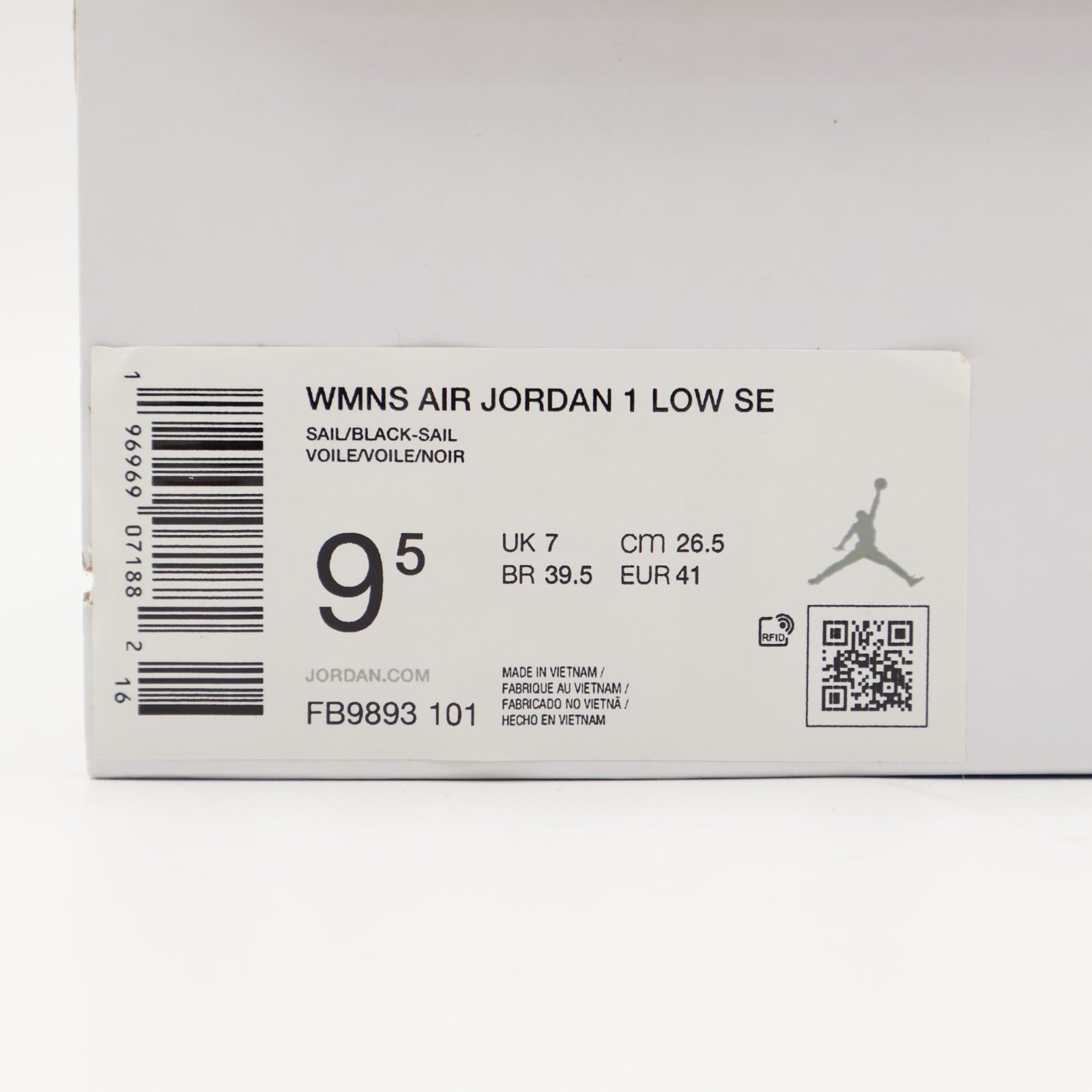 FB9893-101 Nike Air Jordan 1 Low SE Vintage Panda (Women's)