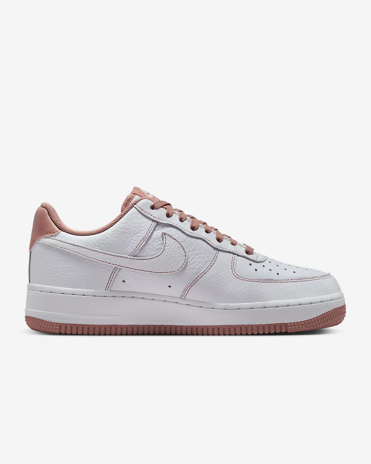 IB6543-100 Nike Air Force 1 Low White Metallic Silver Particle Pink (Women's)