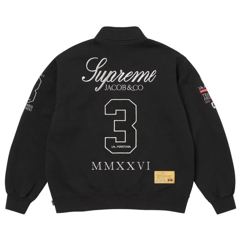 Supreme x La Martina Zip Up Sweatshirt Black