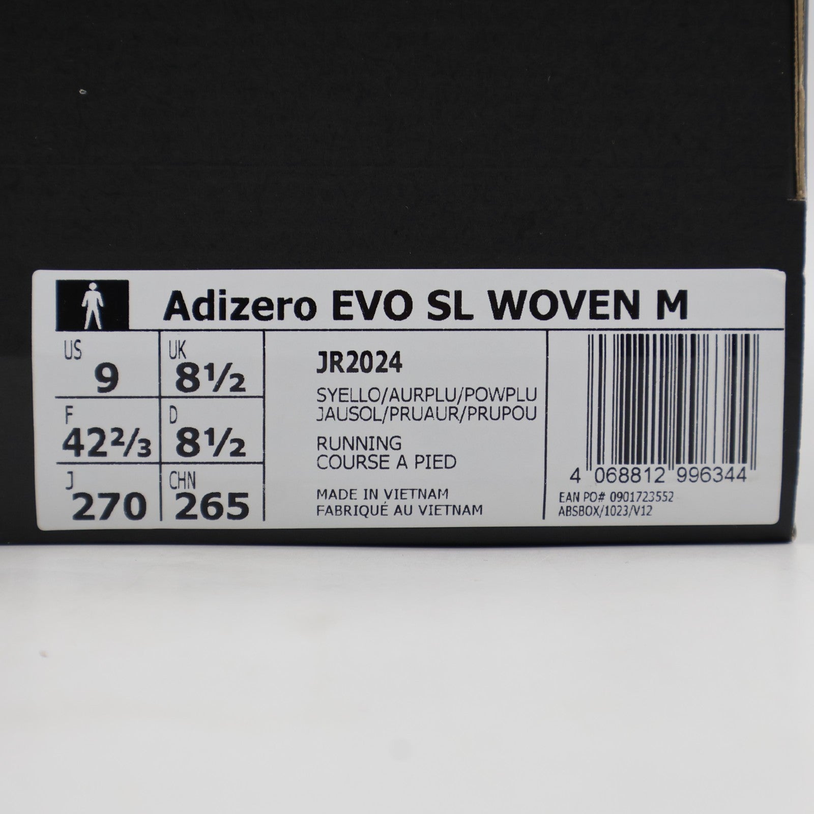JR2024 adidas Adizero Evo SL Solar Yellow Aurora Plum Powder Plum (Men's)