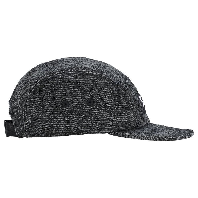 Supreme Stitched Old English Denim Camp Cap Black