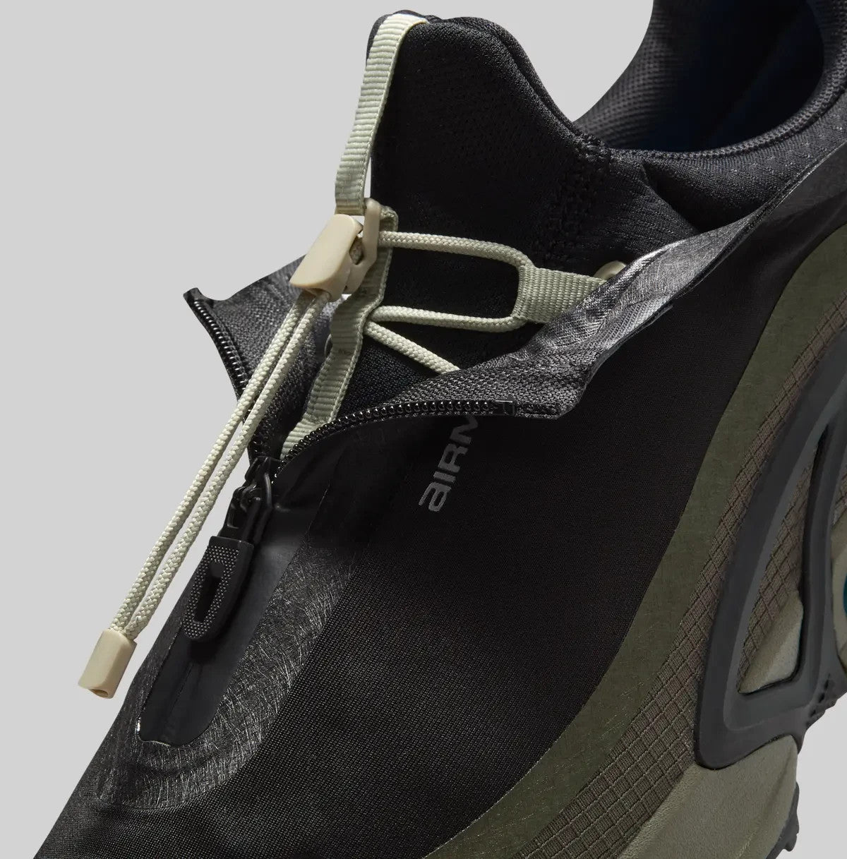 HQ8605-002 Nike Air Max DN Roam Black Cargo Khaki Stone Metallic Silver (Men's)
