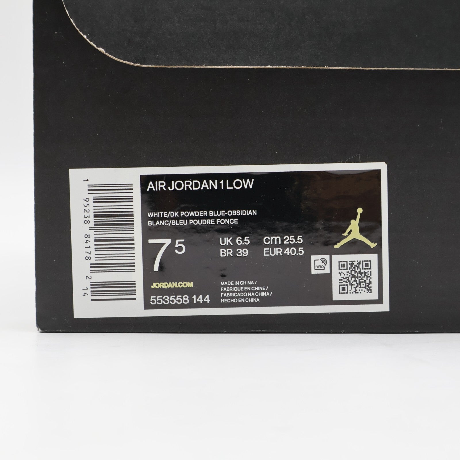 553558-144 Nike Air Jordan 1 Low University Blue UNC Dark Powder Navy (Men's)