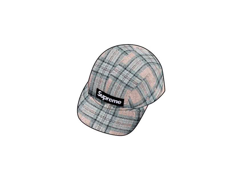 Supreme Lochcarron Camp Cap Pink Plaid
