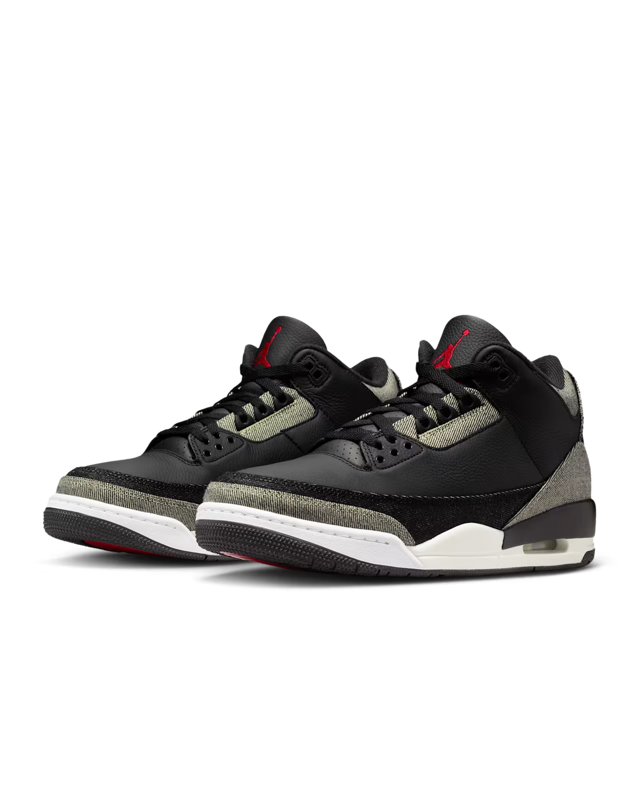 IR0914-400 Levi's Nike Air Jordan 3 Retro SP Black and White (LEVI'S Tab) (Men's
