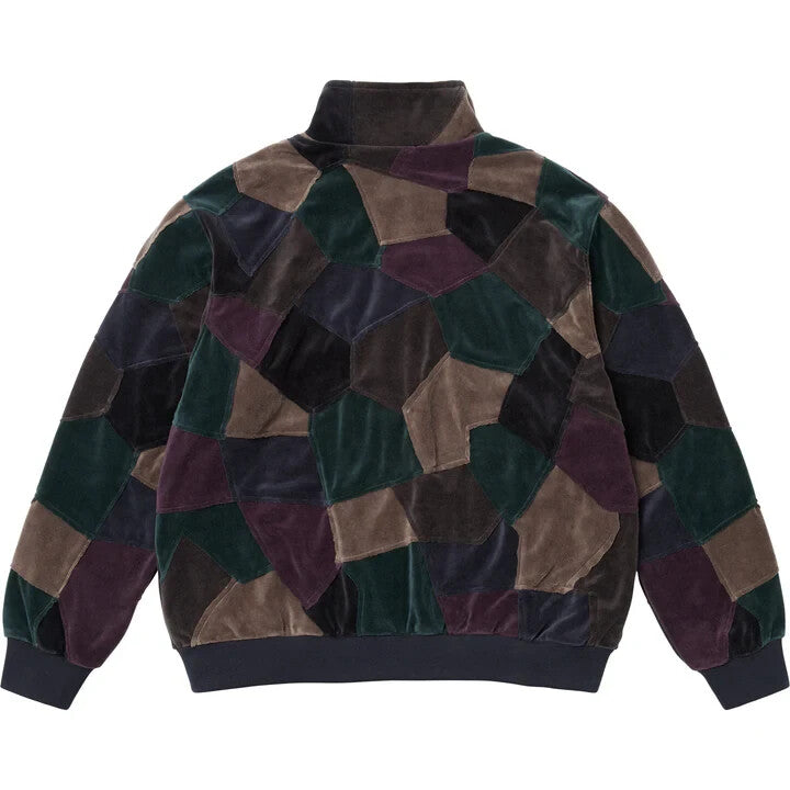 Supreme Patchwork Velour Track Jacket Dark Navy
