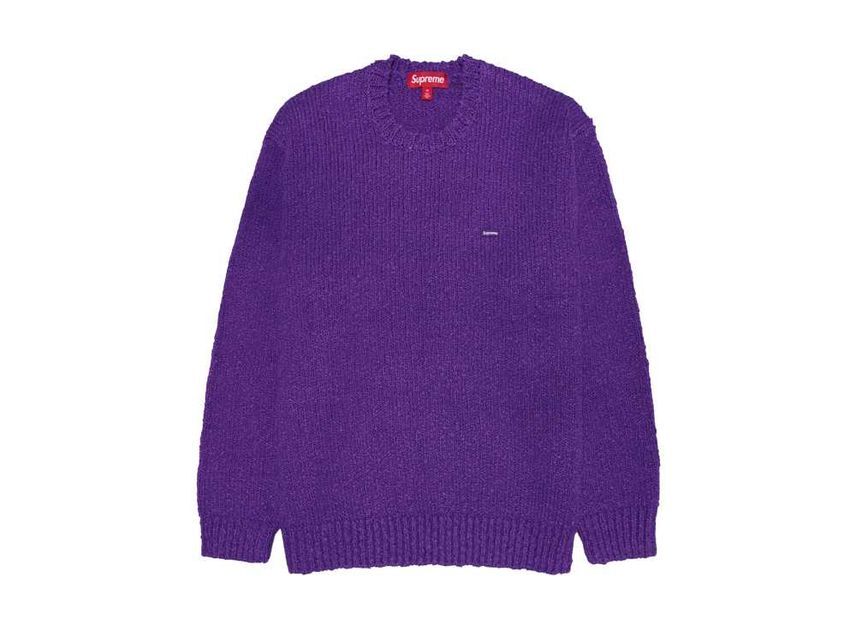 Supreme Boucle Small Box Sweater Purple