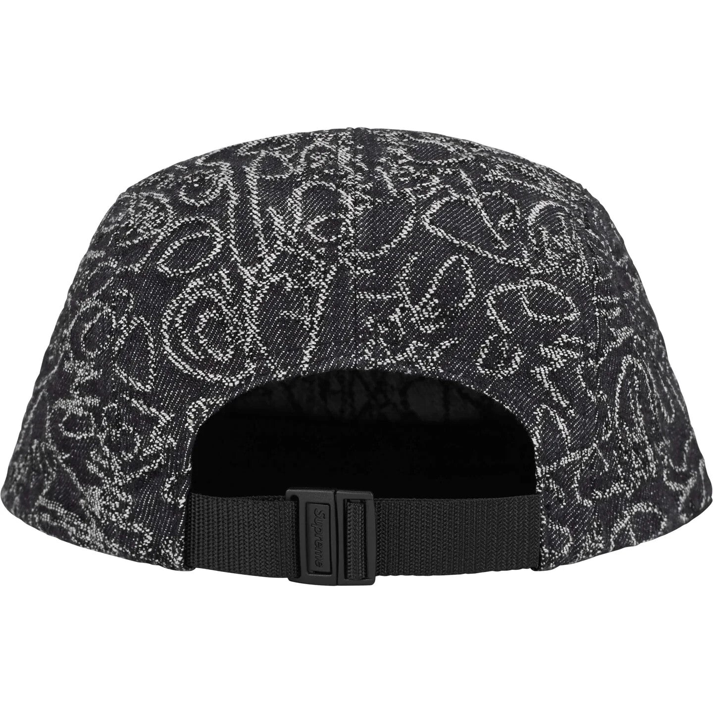 Supreme Handwriting Denim Camp Cap Black