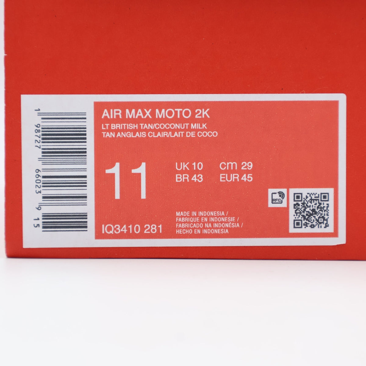 IQ3410-281 Nike Air Max Moto 2K Light British Tan Coconut Milk (Men's)