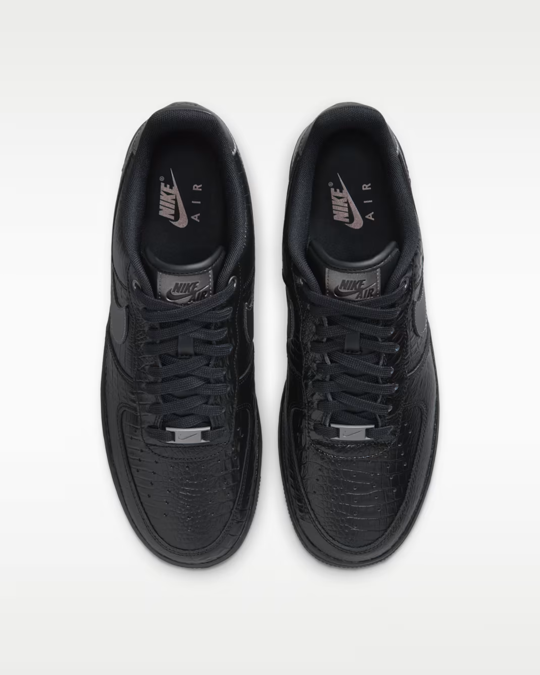 IV6306-010 Nike Air Force 1 Low "Triple Black/Croc" (Men's)