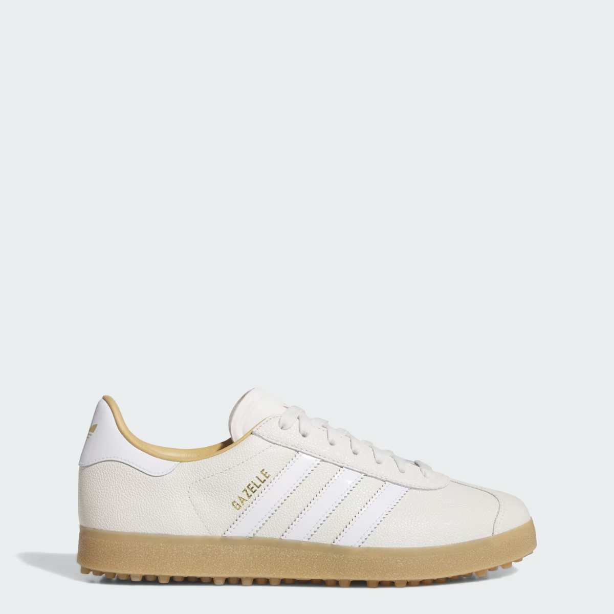 JI4156 adidas Gazelle Lux Spikeless Golf Chalk White/Cloud White/Gum (Men's)