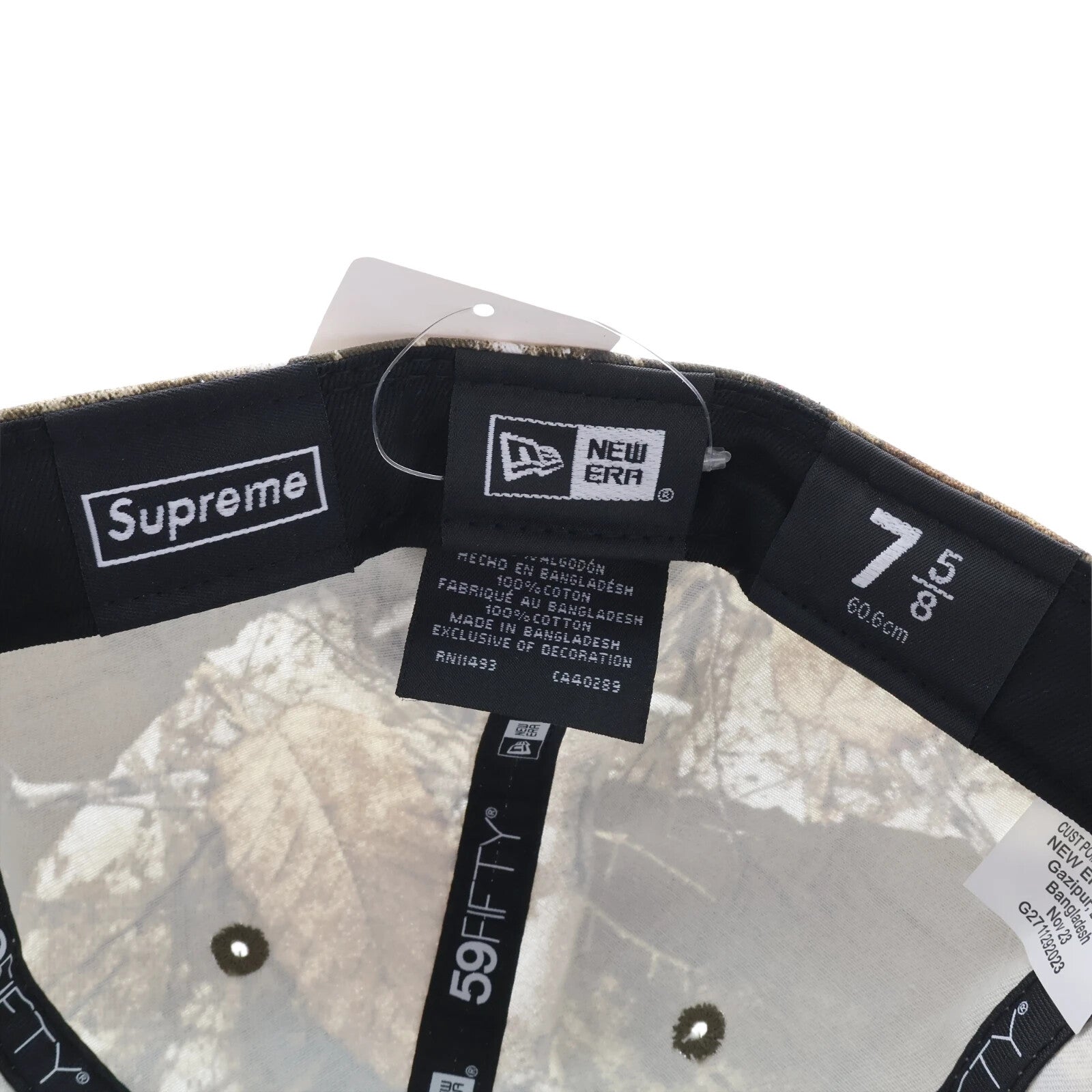 Supreme Gold Cross S Logo New Era RealTree Camo