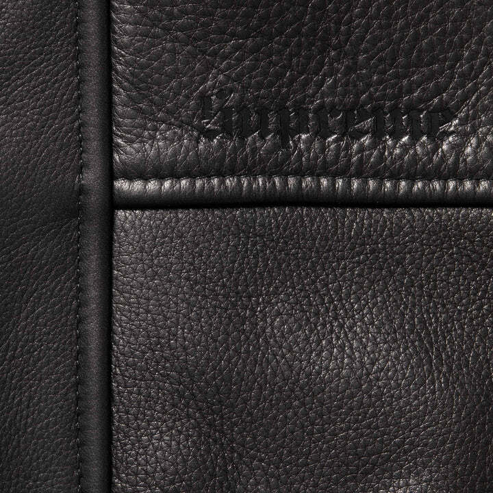 Supreme Schott Leather Clip Jacket Black