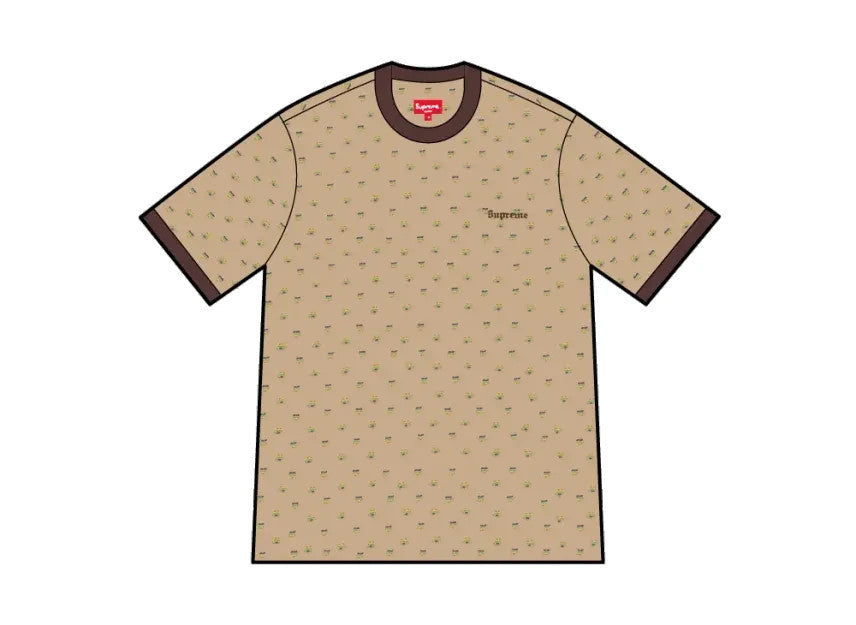 Supreme Hearts Intarsia Ringer Tee "Tan"