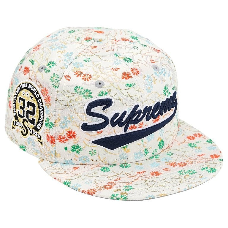 Supreme Floral Jacquard New Era White