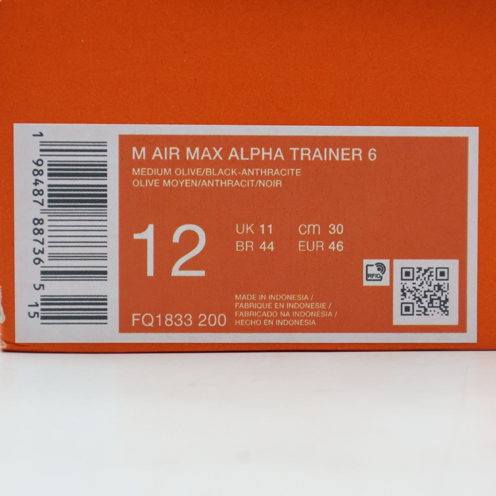 FQ1833-200 Nike Air Max Alpha Trainer 6 Medium Olive Anthracite Sequoia (Men's)