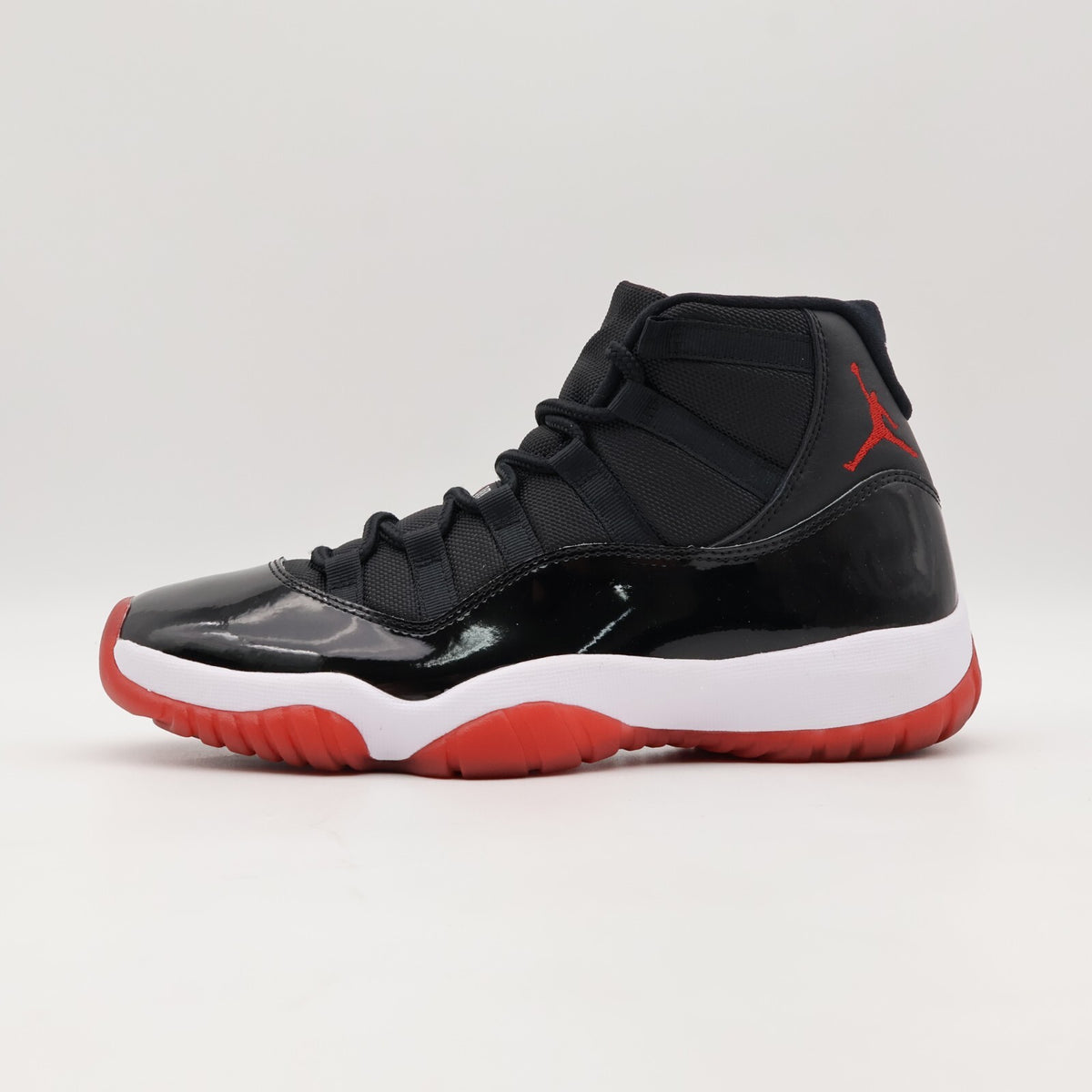 378037-061 Nike Air Jordan 11 Retro Playoffs Bred Black White Varsity Red