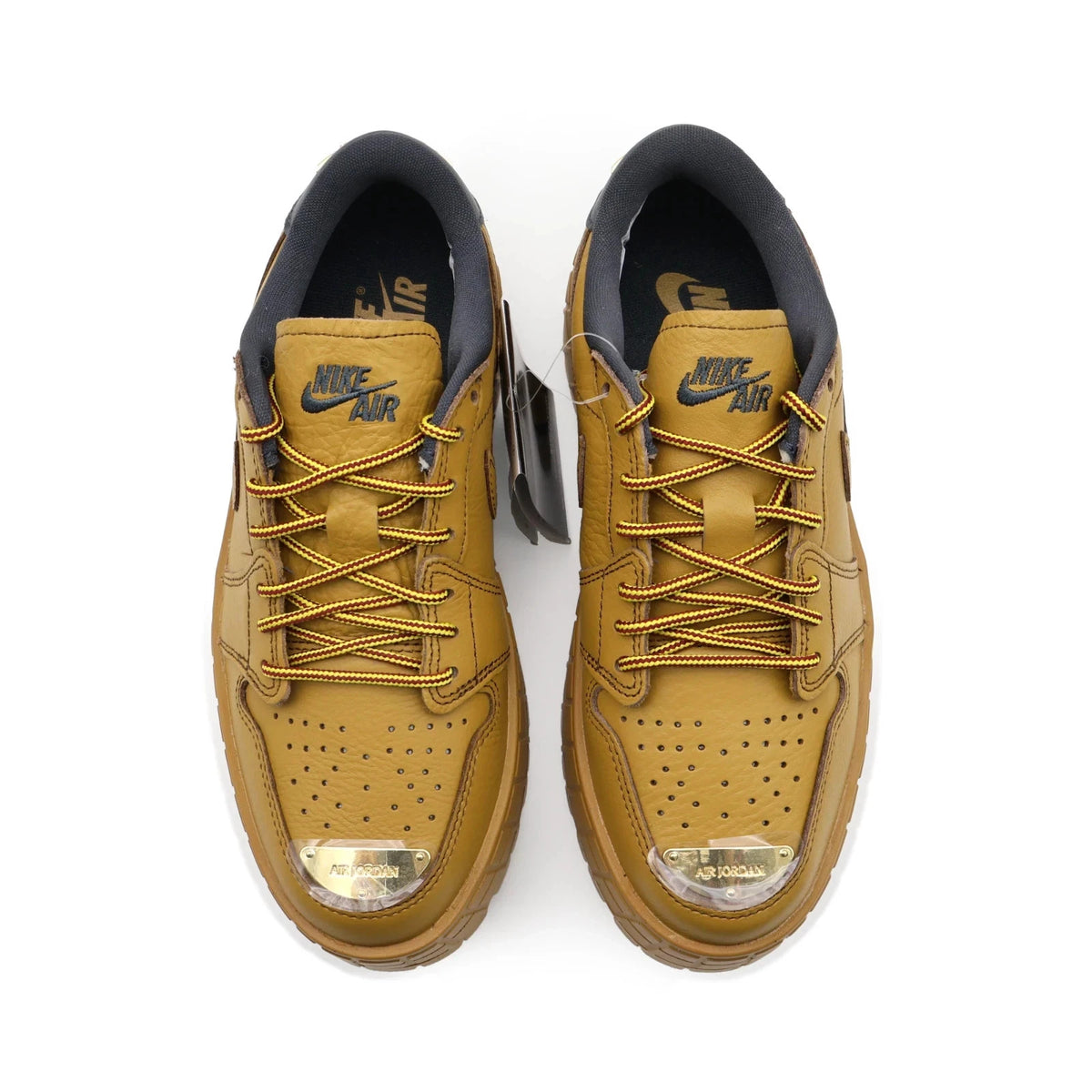 HF3184-700 Nike Air Jordan 1 Brooklyn Low Wheat Team Red Metallic Gold (Women's)