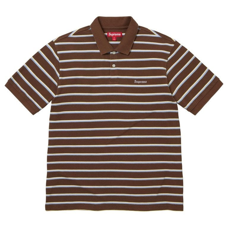 Supreme Stripe Polo Brown