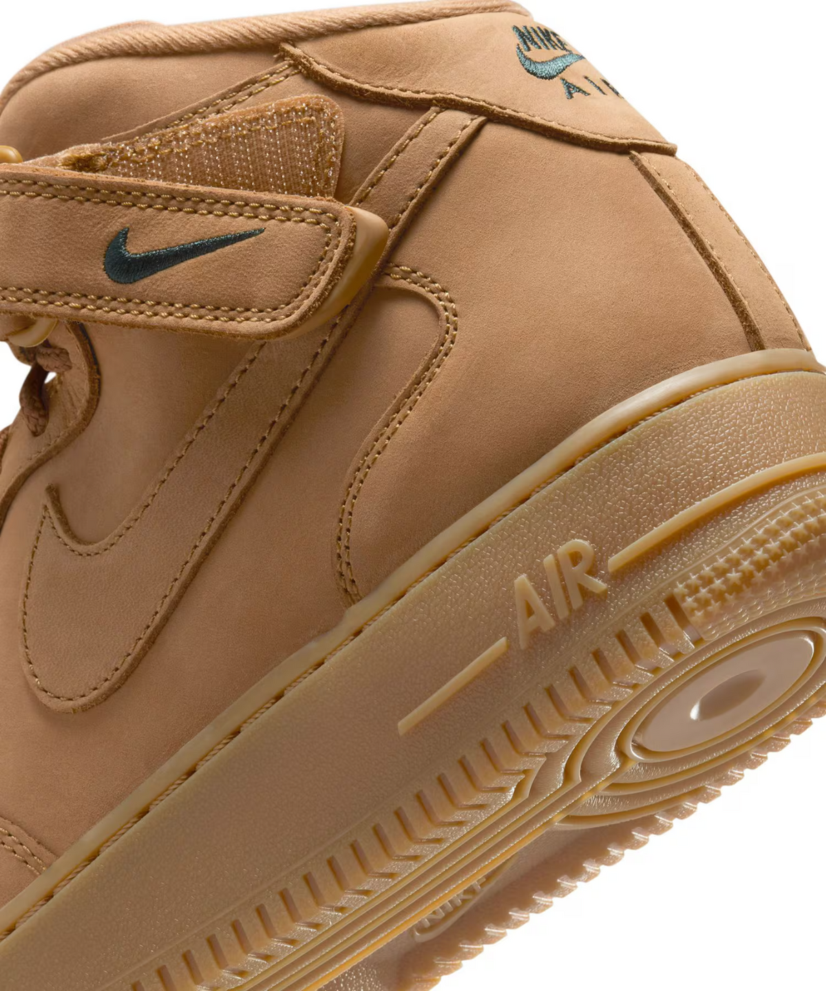 715889-200-2025 Nike Air Force 1 '07 Mid "Flax/Outdoor Green" (2025) (Men's)