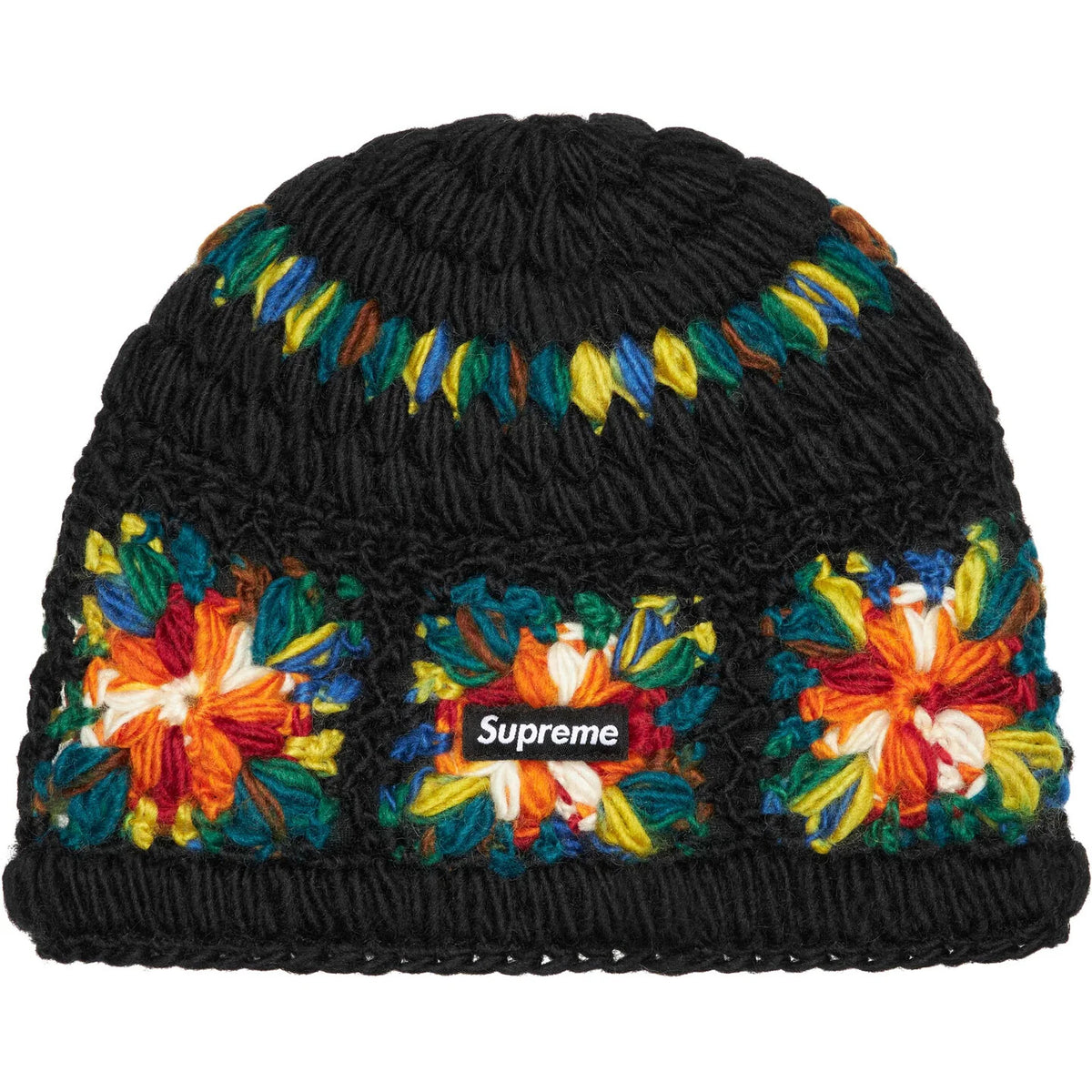 Supreme Crochet Beanie Black