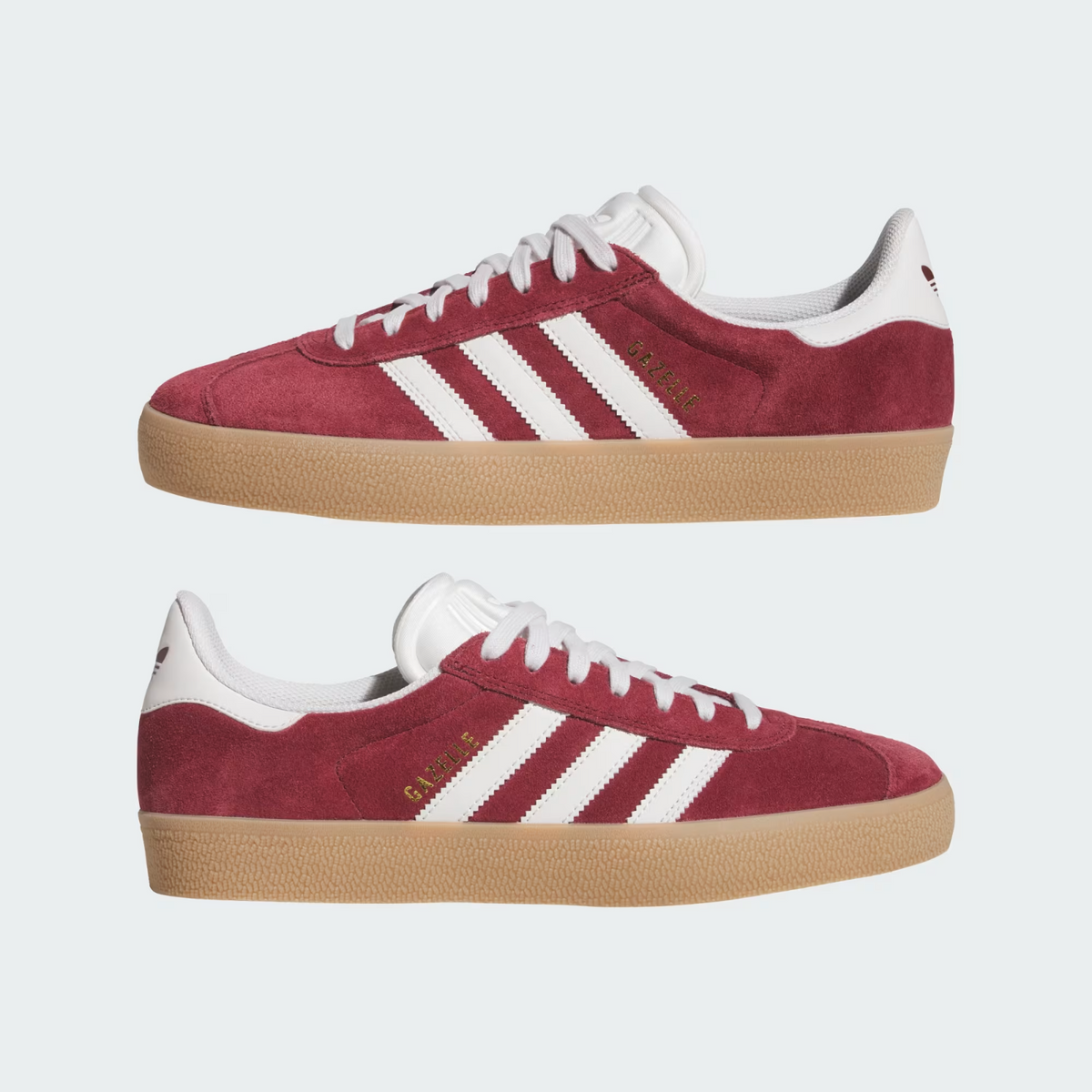 JR2000 adidas Originals Gazelle ADV Shadow Red Crystal White Gold (Men's)