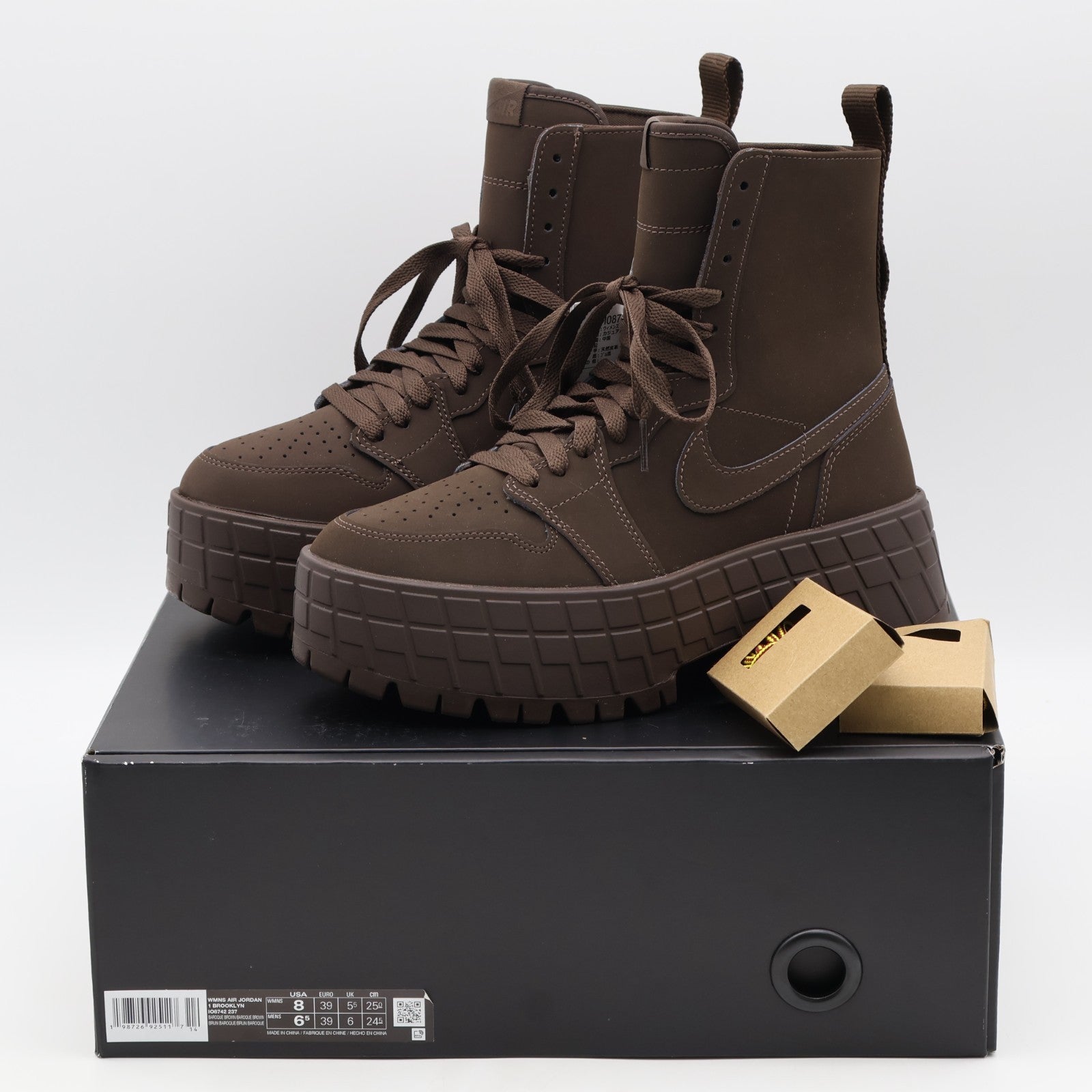 IO8742-237 Nike Air Jordan 1 Brooklyn Baroque Brown ( Women's )