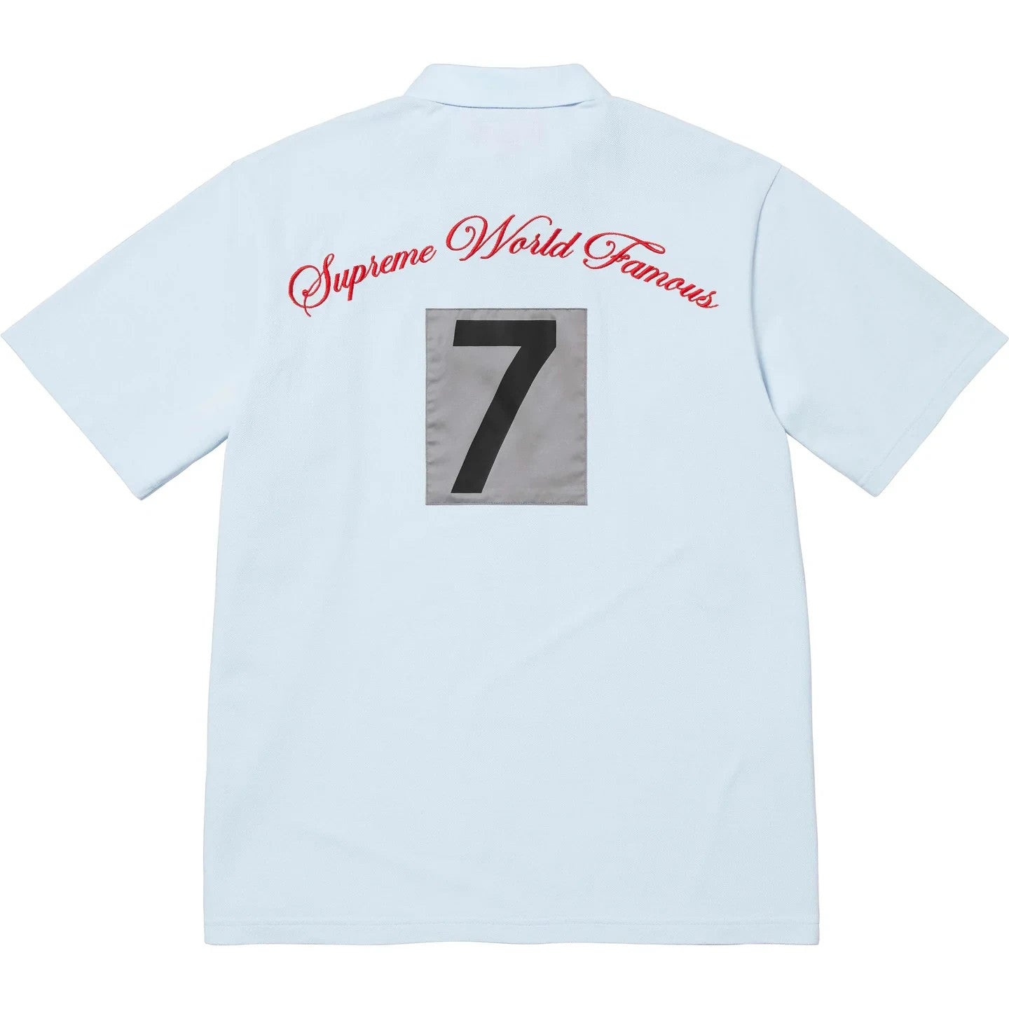 Supreme Cursive Polo Light Blue