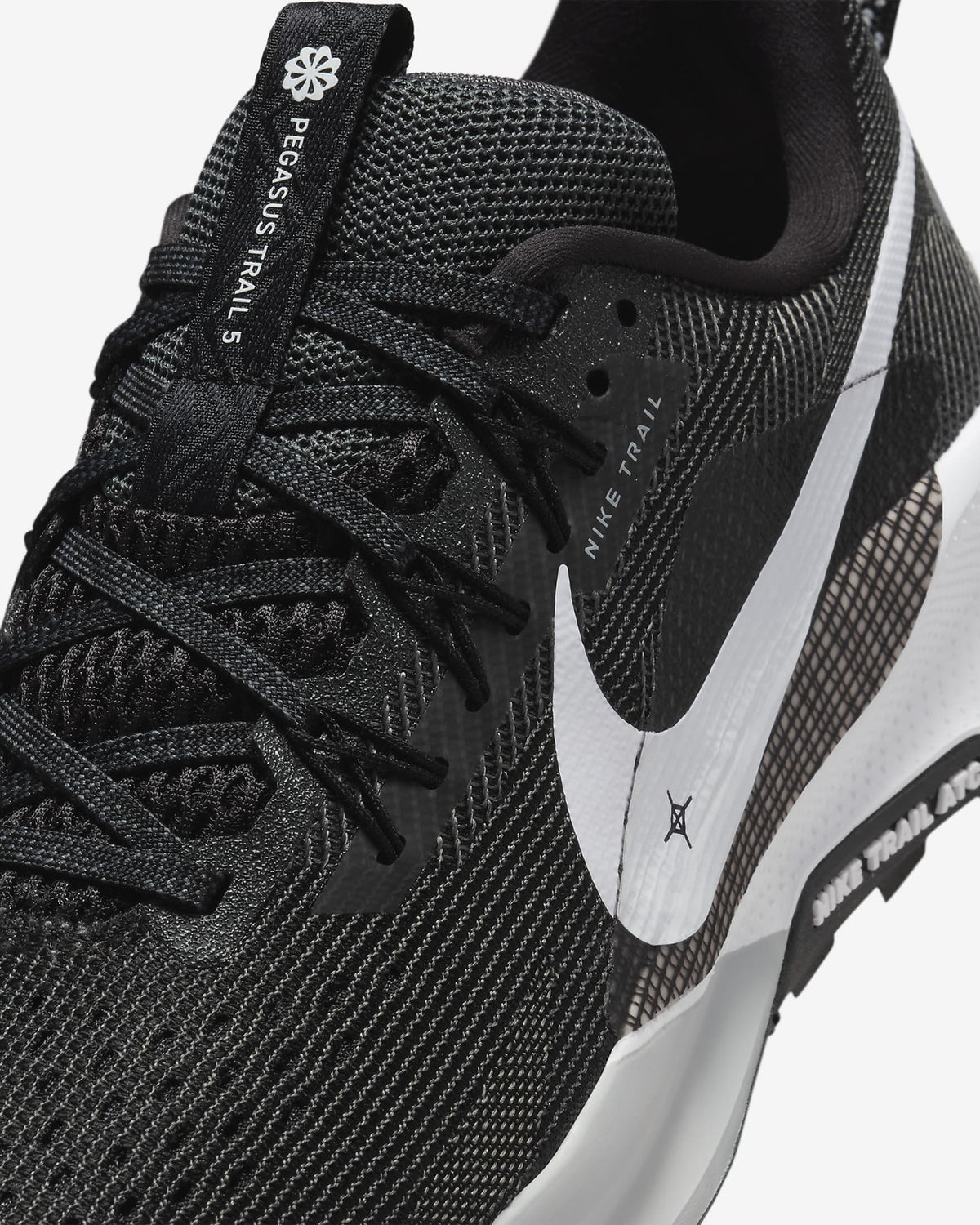 DV3865-001 Nike Pegasus Trail 5 Black Anthracite Wolf Grey White (Women's)