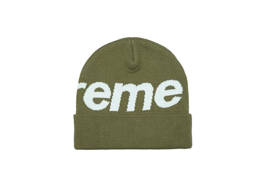 Supreme Big Logo Beanie Tan (24FW)
