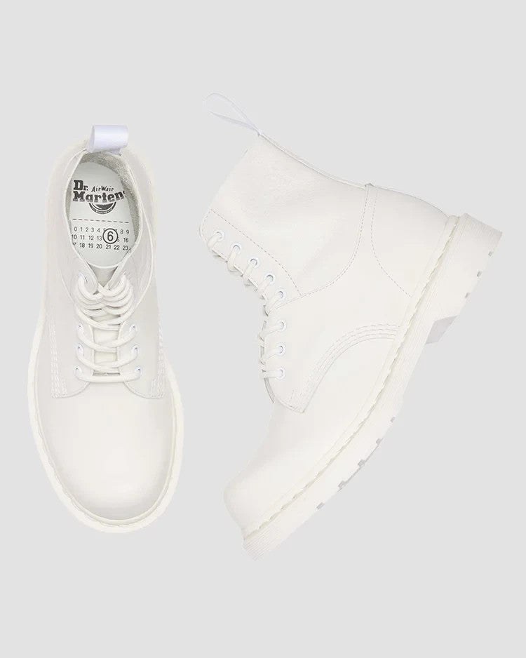 42282100 MM6 Maison Margiela Dr.Martens 1460 Twist 8 Holes Boots White (Men's)