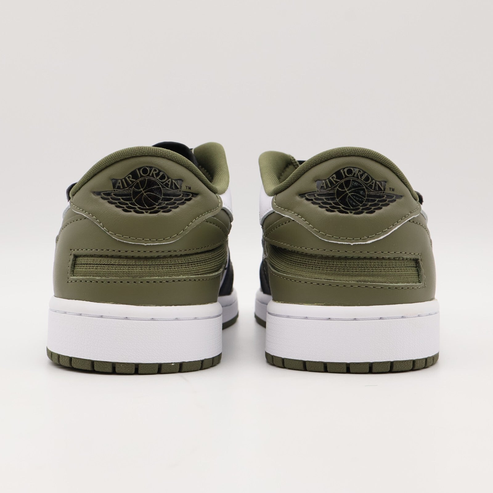 DM1206-102 Nike Air Jordan 1 Low FlyEase White Black Medium Olive (Men's)