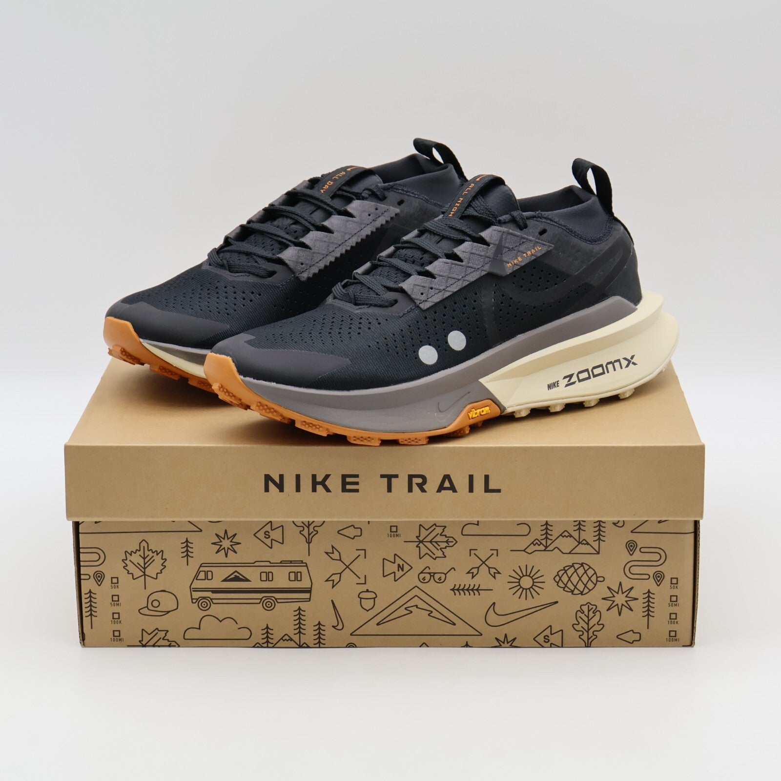 FD5190-008 Nike Zegama 2 Off Noir Monarch Pale Ivory Black (Men's)