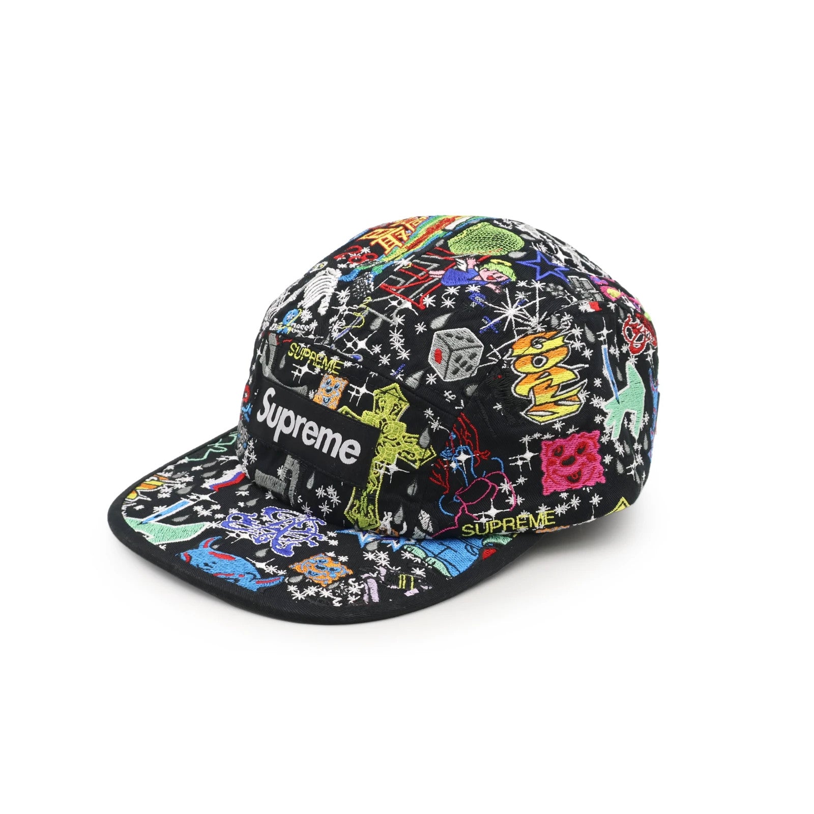 Supreme AOI Embroidered Camp Cap Black
