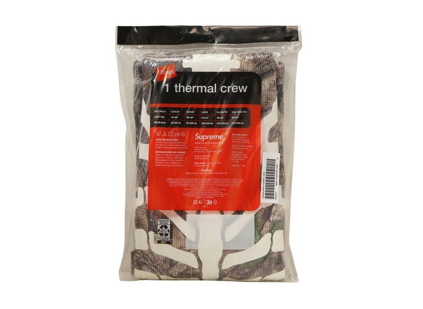 Supreme Hanes Bones Thermal Crew (1 Pack) Camo