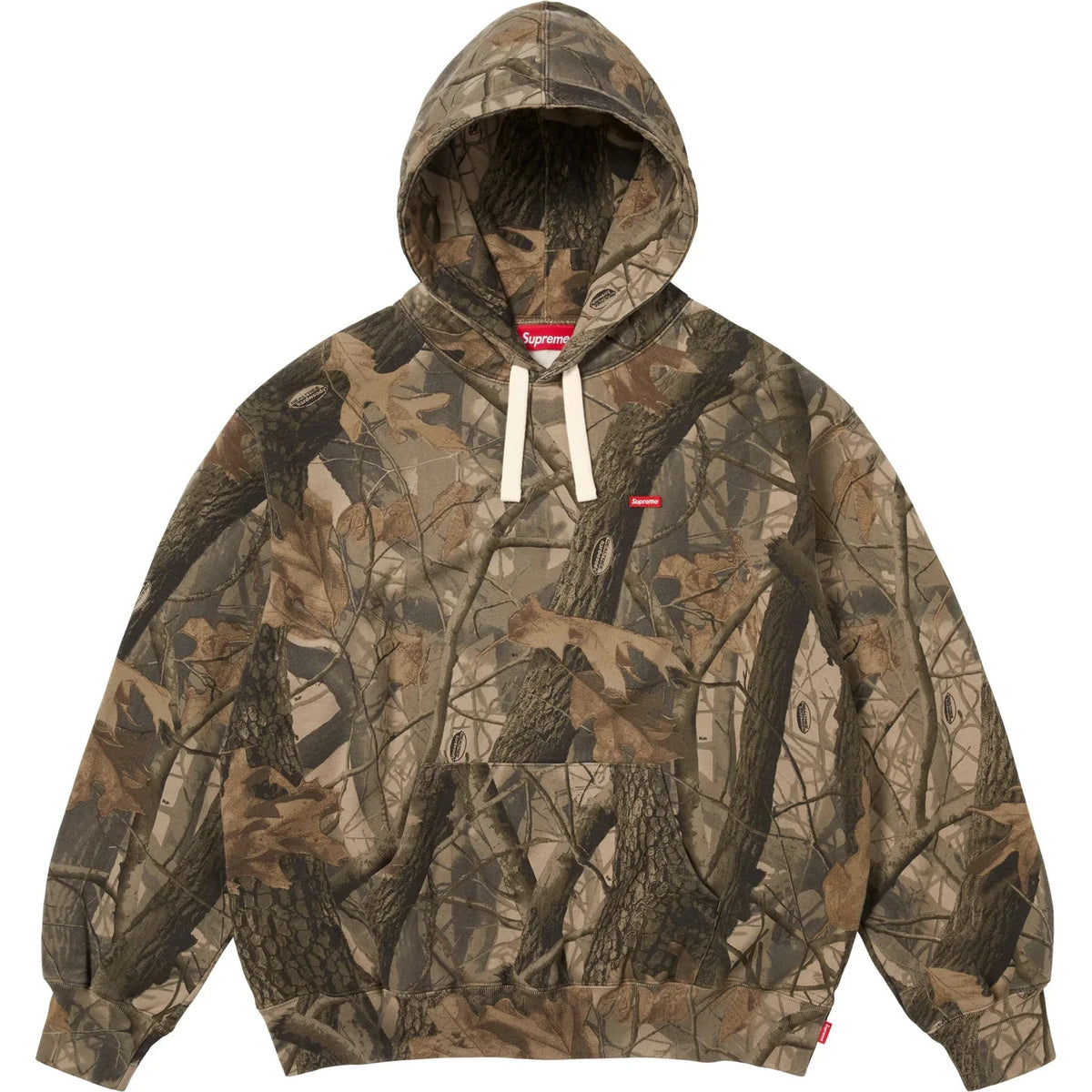 Supreme Small Box Drawcord Hooded Sweatshirt (26SS) Realtree Hardwoods Camo