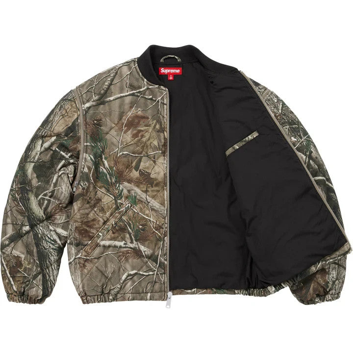 Supreme Zip-Off Sleeve Quilted Bomber Jacket Realtree AP Camo