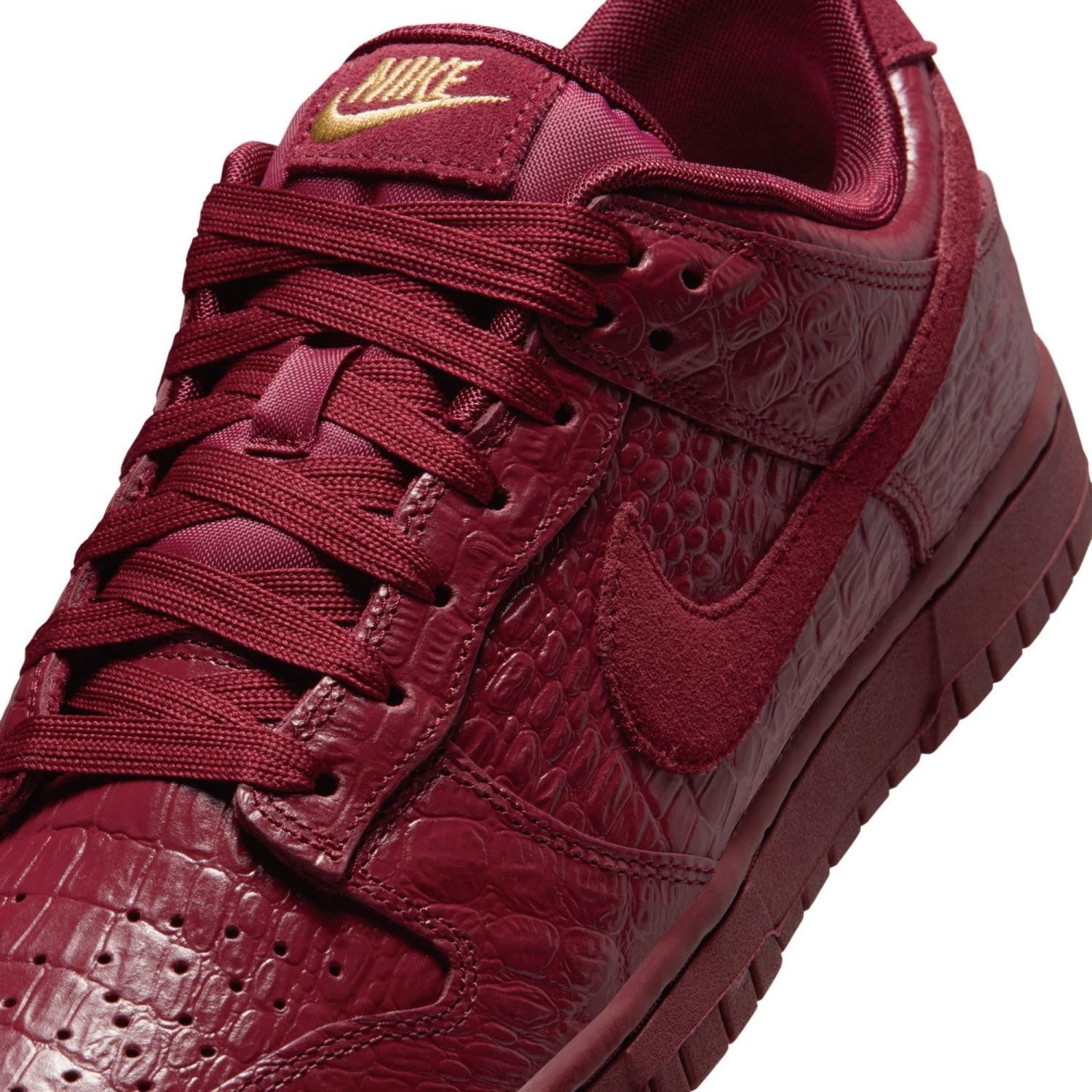 HV4388-600 Nike Dunk Low Crocodile Team Red (Women's)