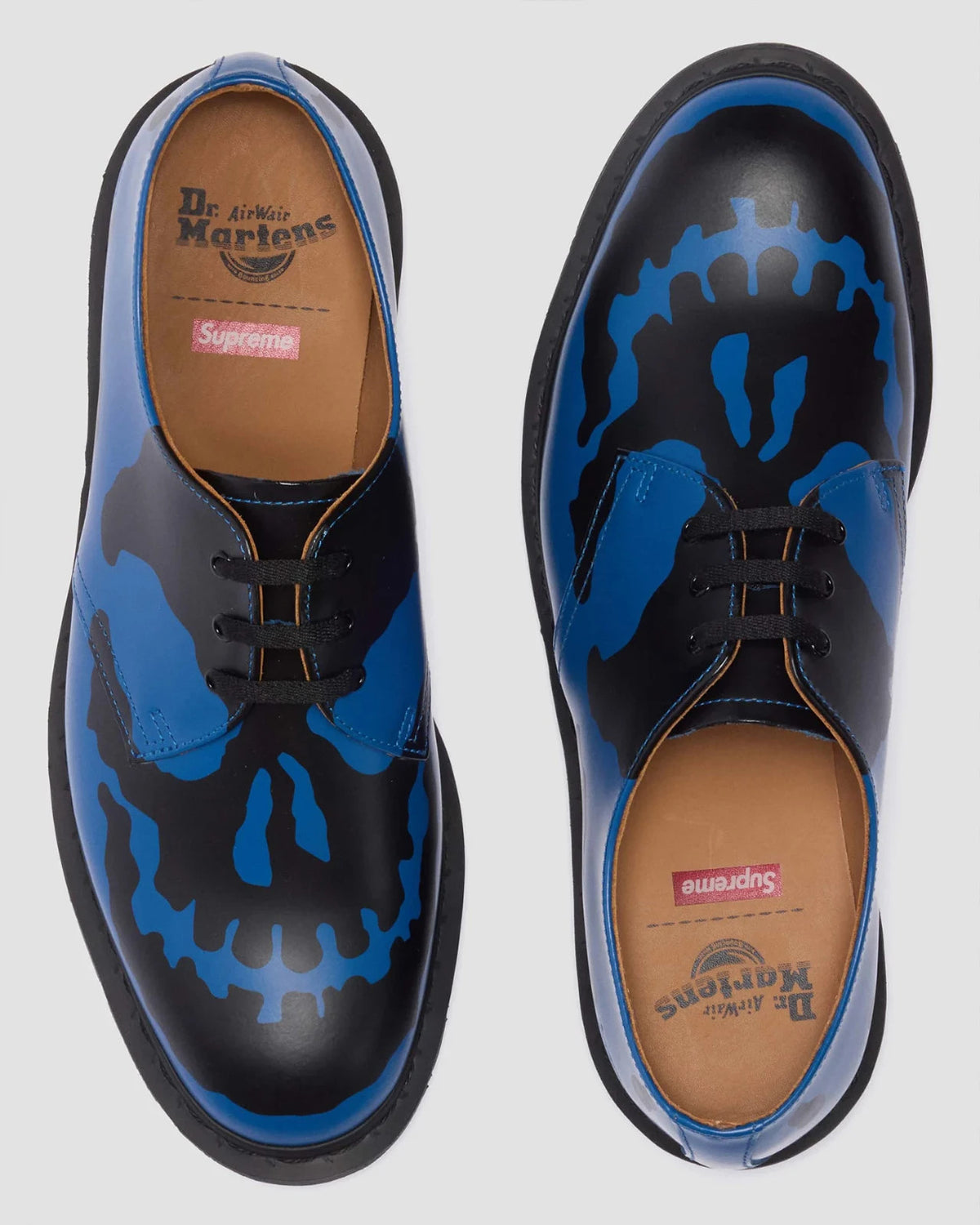 42936400 Supreme Dr.Martens 1461 Skull 3 Eye Shoe Blue Black (25FW Week 14) (Men