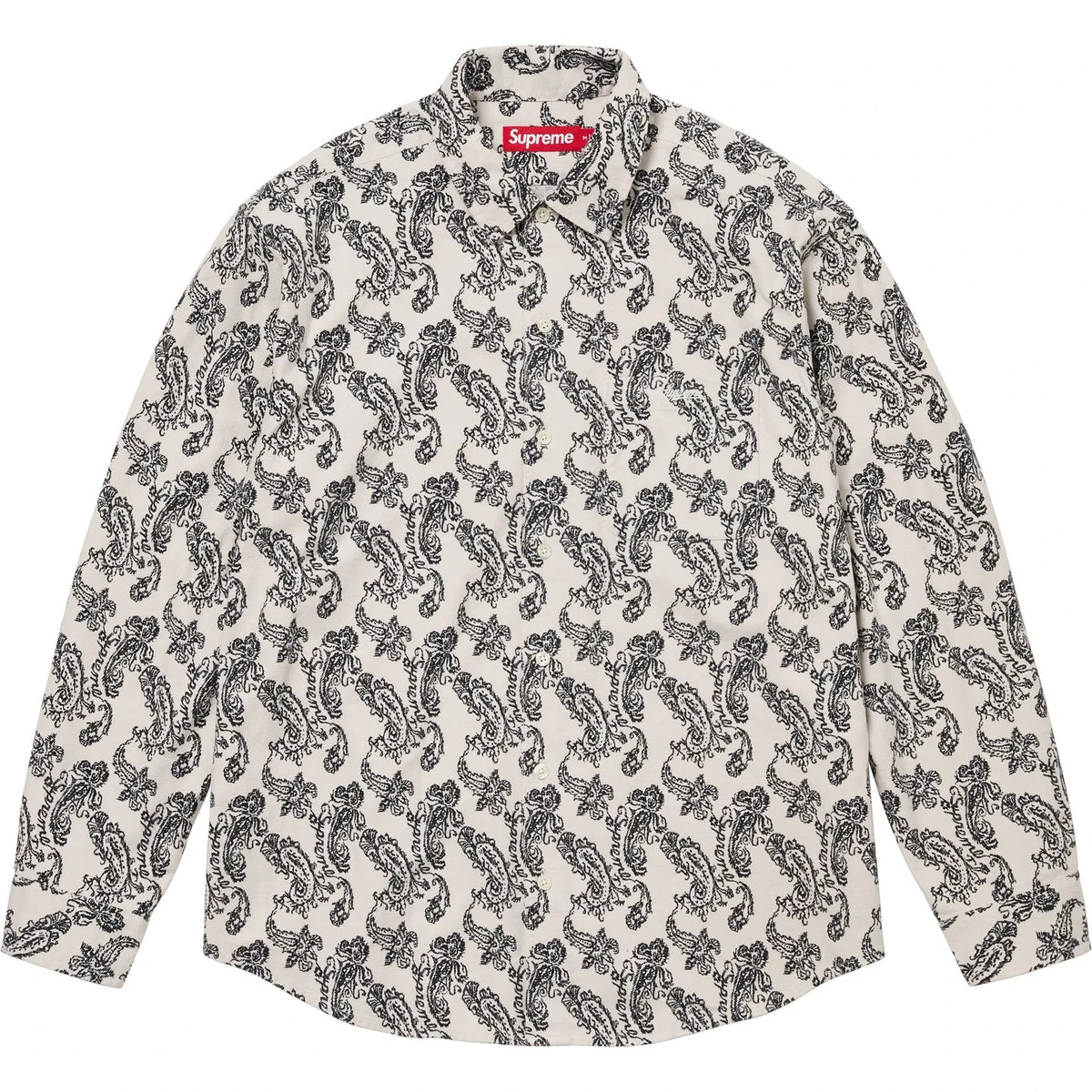 Supreme Paisley Flannel Shirt White
