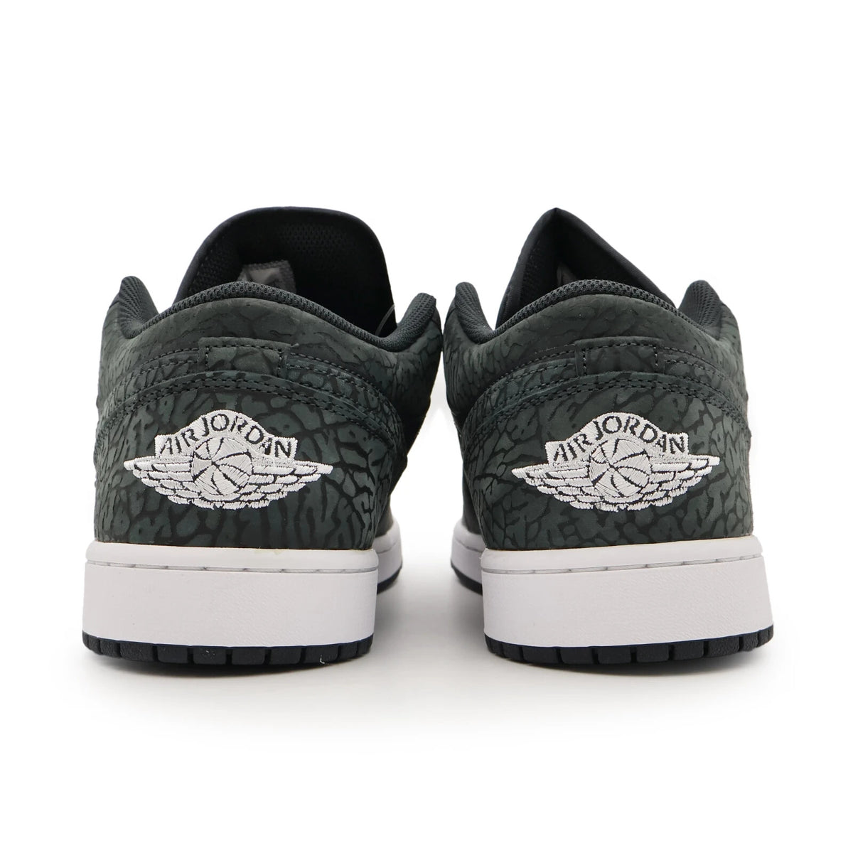 FB9907-001 Nike Air Jordan 1 Low Black Elephant Off Noir Dark Green (Men's)