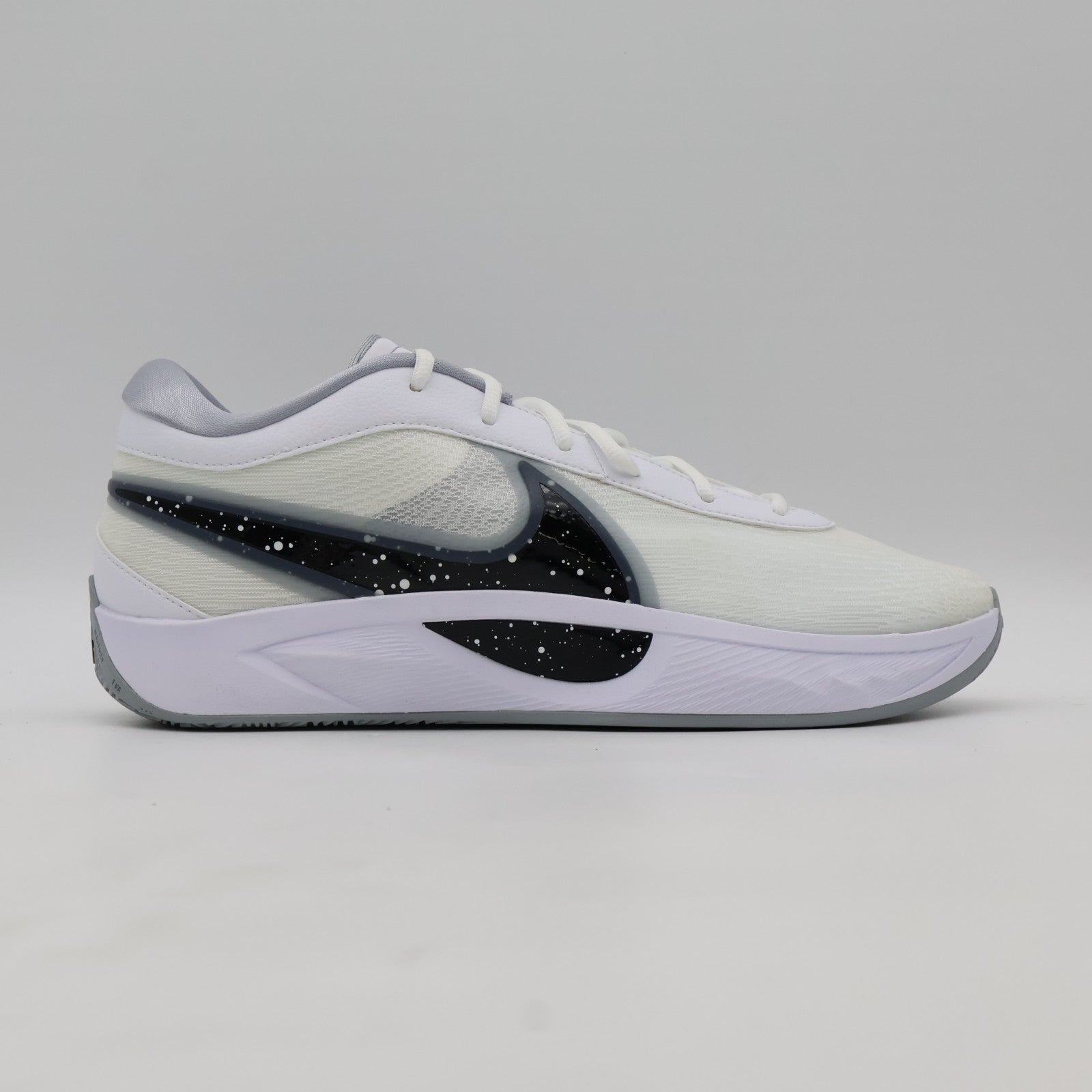 FJ7807-102 Nike Giannis Freak 6 White Black Wolf Grey (Men's)