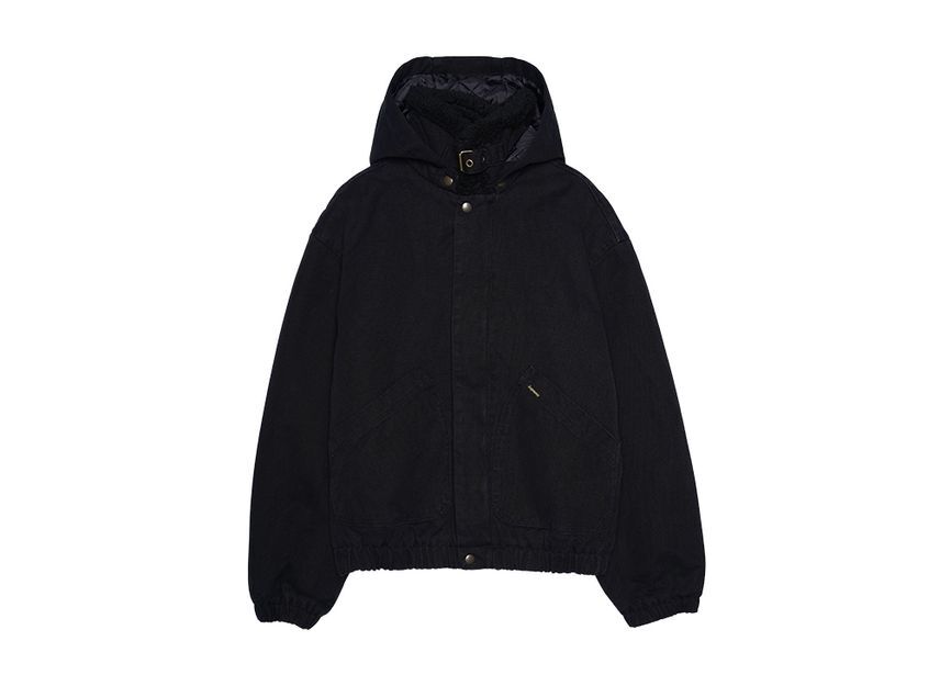 Supreme Faux Shearling Lined Bomber Jacket Black