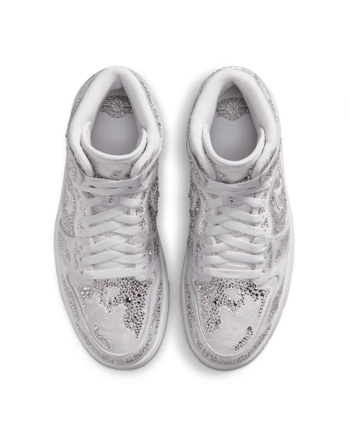 HF6248-002 Swarovski Nike Women's Air Jordan 1 High OG Vast Grey (Women's)