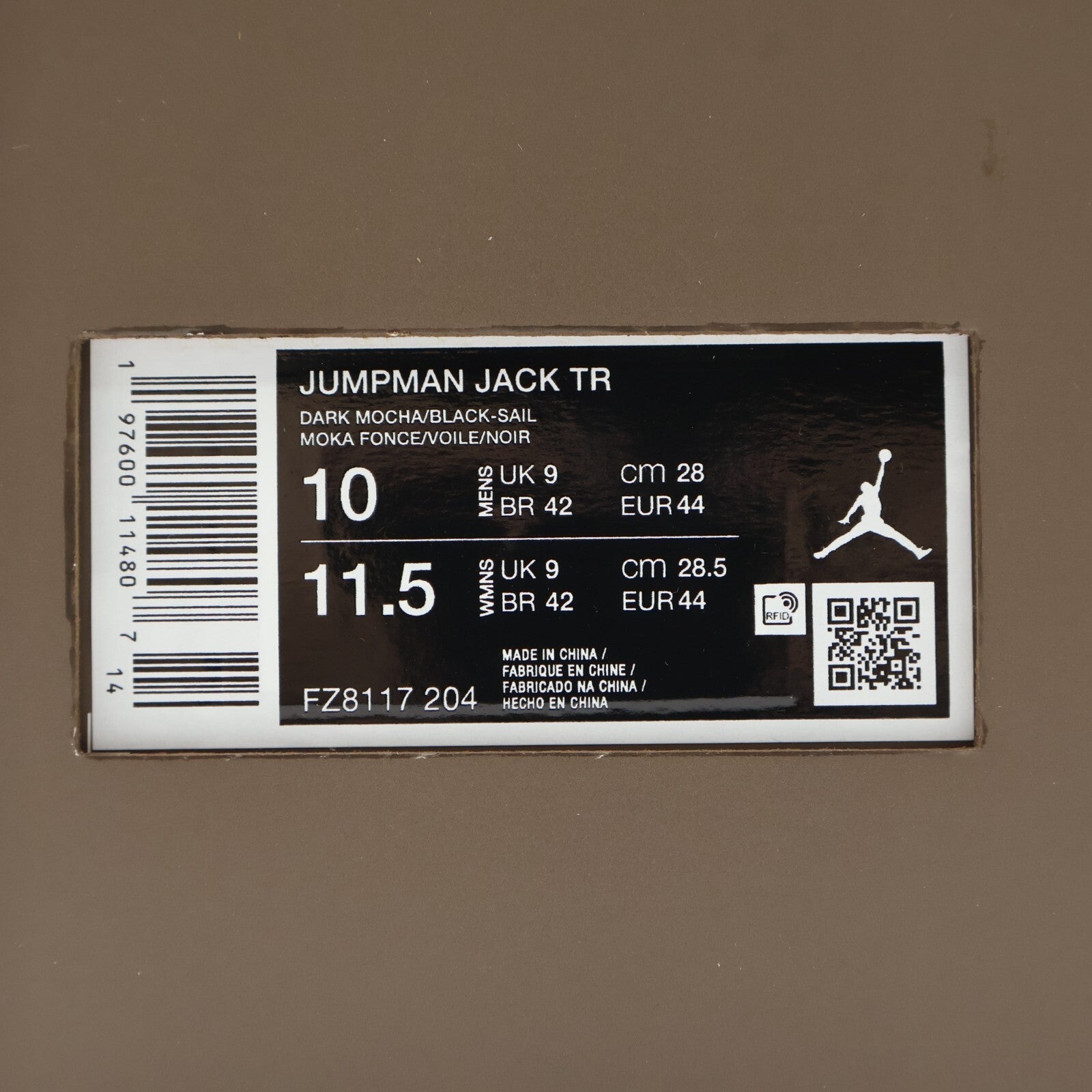 FZ8117-204 Travis Scott Nike Jordan Jumpman Jack TR Dark Mocha (Men's)
