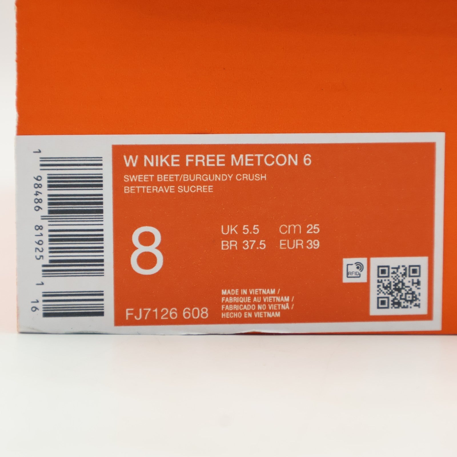 FJ7126-608 Nike Free Metcon 6 Sweet Beet Noble Red Burgundy Crush (Women's)