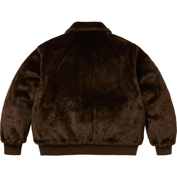 Supreme Dickies Reversible Quilted Faux Fur Work Jacket Tan